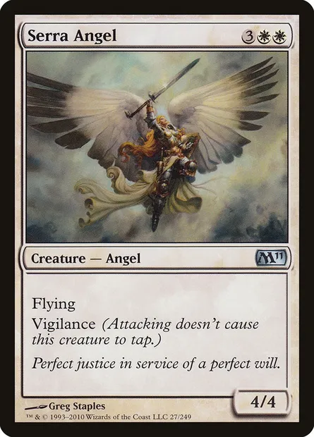 Serra Angel, Magic card M11 27 — Magic 2011 set