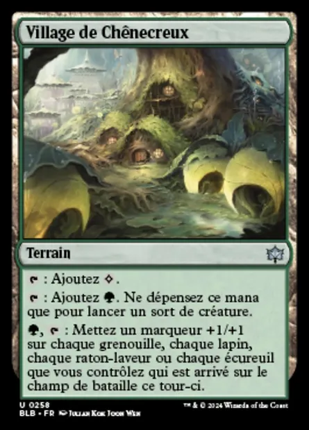 Village de Chênecreux, carte Magic BLB 258 — extension Bloomburrow