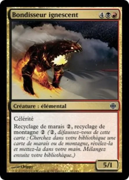 Bondisseur ignescent, carte Magic ARB 40 — extension La Renaissance d'Alara