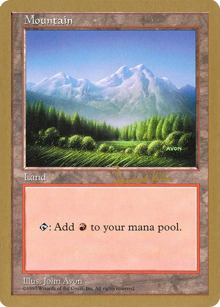 Mountain, Magic card WC97 jk443 — World Championship Decks 1997 set