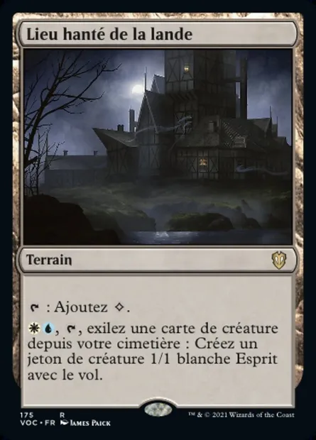 Lieu hanté de la lande, carte Magic VOC 175 — extension Crimson Vow Commander