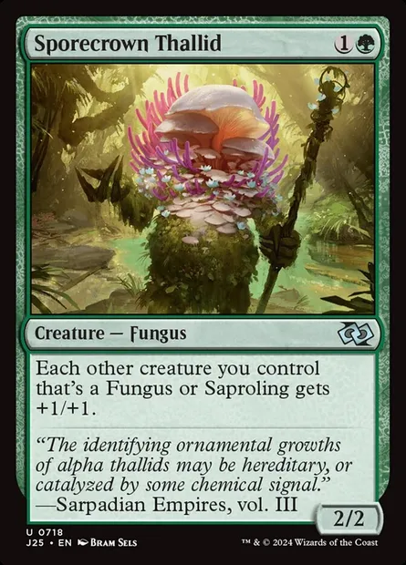 Sporecrown Thallid, Magic card J25 718 — Foundations Jumpstart set