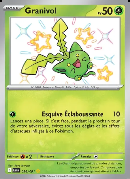 Granivol, carte Pokémon PAF 096 — extension Destinées de Paldea