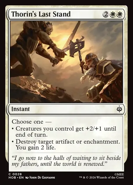 Thorin's Last Stand, Magic card HOB 28 — The Hobbit set