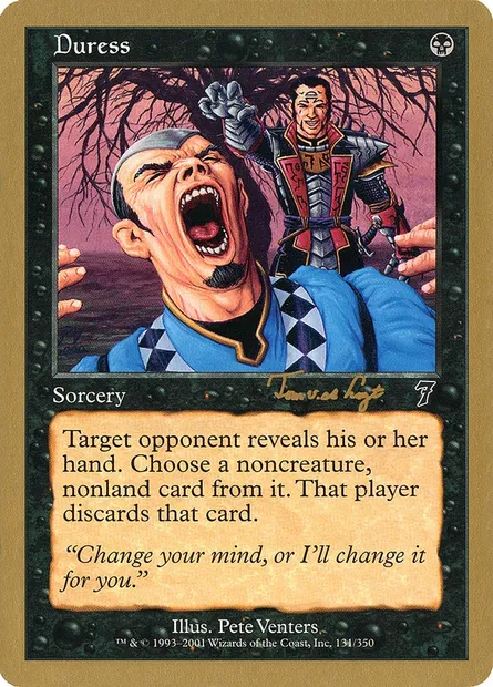 Duress, Magic card WC01 tvdl131 — World Championship Decks 2001 set