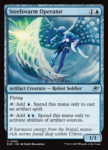 Steelswarm Operator, Magic card EOE 80 — Edge of Eternities set