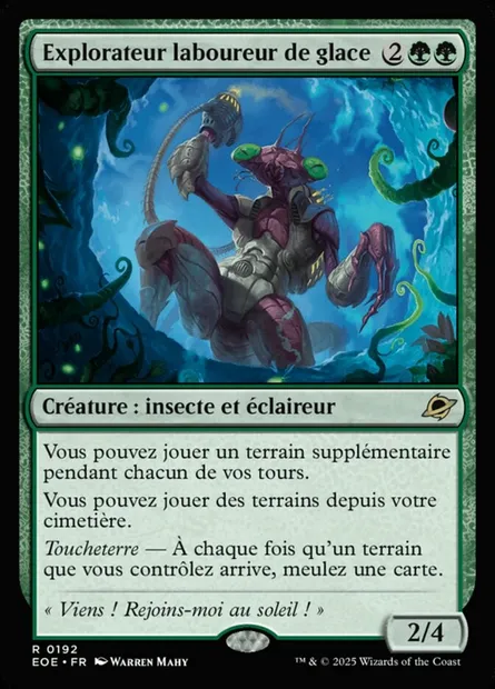 Explorateur laboureur de glace, carte Magic EOE 192 — extension Edge of Eternities
