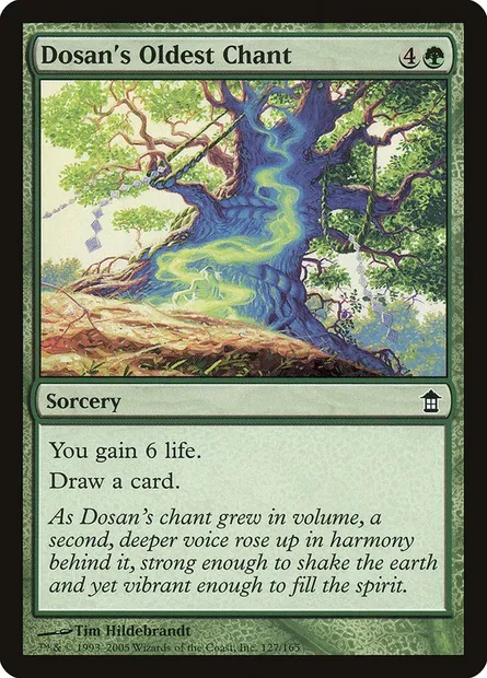 Dosan's Oldest Chant, Magic card SOK 127 — Saviors of Kamigawa set