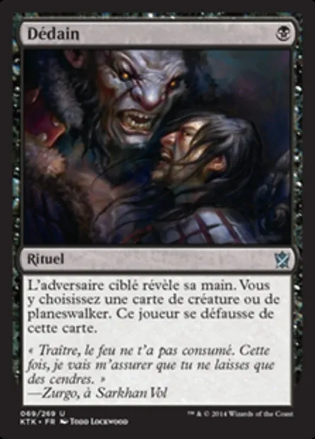 Dédain, carte Magic KTK 69 — extension Les Khans de Tarkir