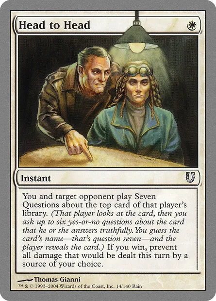 Head to Head, carte Magic UNH 14 — extension Unhinged