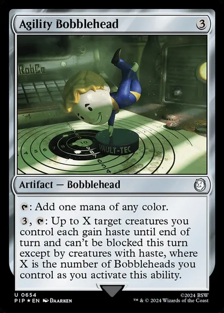 Agility Bobblehead, Magic card PIP 654 — Fallout set