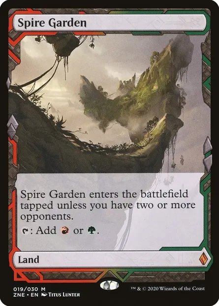Spire Garden, Magic card ZNE 19 — Zendikar Rising Expeditions set