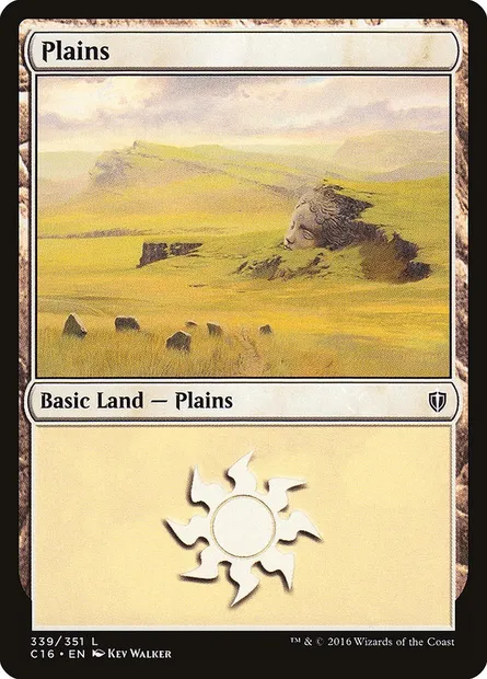 Plains, Magic card C16 339 — Commander 2016 set