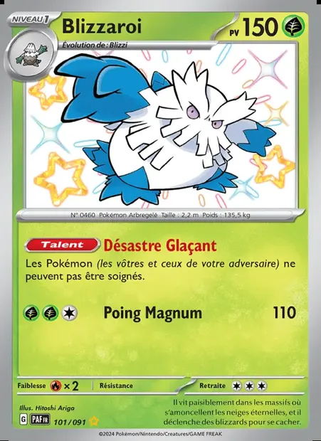 Blizzaroi, carte Pokémon PAF 101 — extension Destinées de Paldea