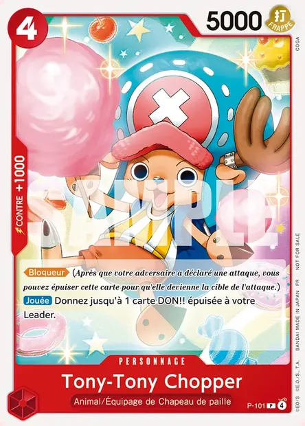 Tony-Tony Chopper, carte One Piece P-101 — extension Carte promo