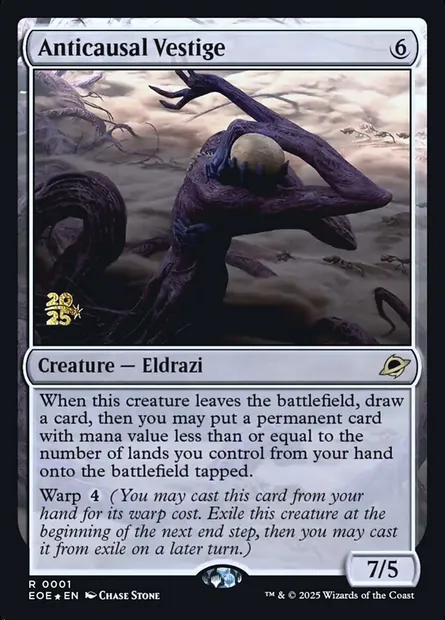 Anticausal Vestige, Magic card PEOE 1s — Edge of Eternities Promos set