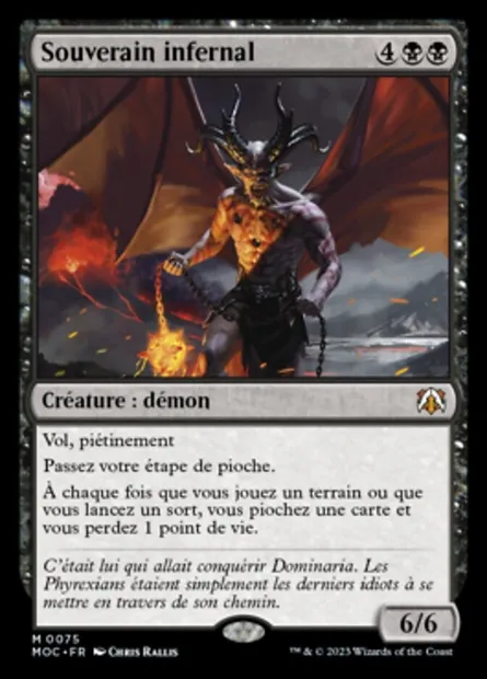 Souverain infernal, carte Magic MOC 75 — extension March of the Machine Commander