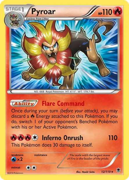 Pyroar, Pokémon card PHF 12 — Phantom Forces set