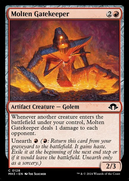 Molten Gatekeeper, Magic card MH3 128 — Modern Horizons 3 set