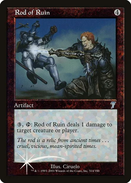 Rod of Ruin, Magic card 7ED 314★ — Seventh Edition set