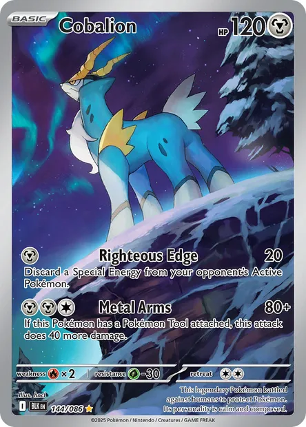 Cobalion, Pokémon card BLK 144 — Black Bolt set