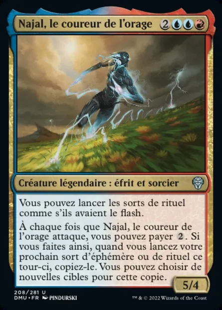 Najal, le coureur de l'orage, carte Magic DMU 208 — extension Dominaria Uni