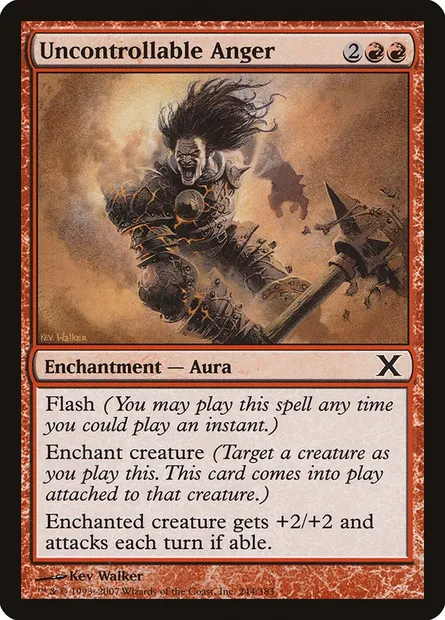 Uncontrollable Anger, Magic card 10E 244 — Tenth Edition set