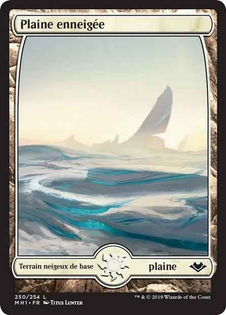 Plaine enneigée, carte Magic MH1 250 — extension Horizons du Modern