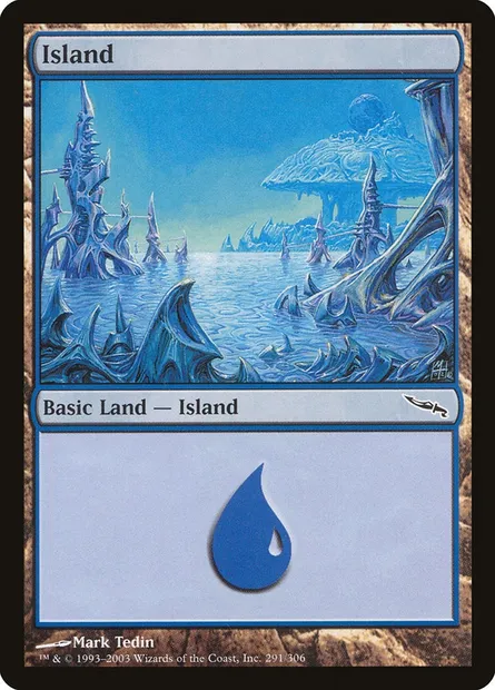 Island, Magic card MRD 291 — Mirrodin set