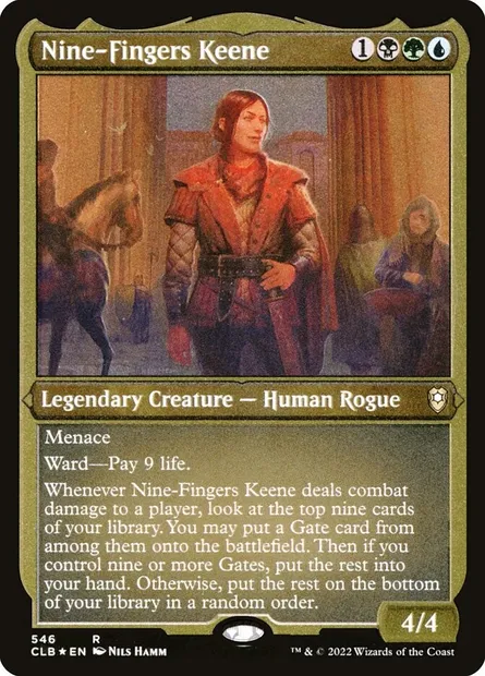 Nine-Fingers Keene, Magic card CLB 546 — Commander Legends: Battle for Baldur's Gate set