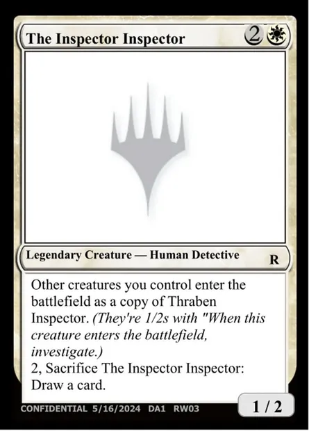 The Inspector Inspector, carte Magic UNK RW03e — extension Unknown Event