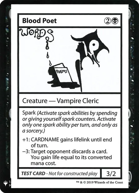 Blood Poet, Magic card CMB1 34 — Mystery Booster Playtest Cards 2019 set