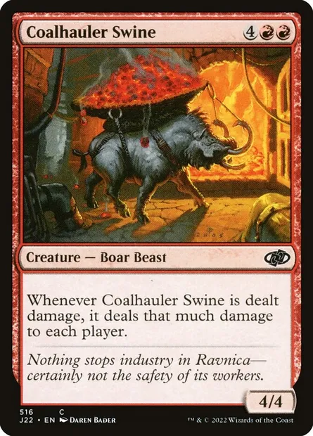 Coalhauler Swine, Magic card J22 516 — Jumpstart 2022 set