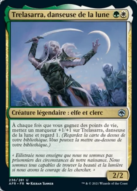 Trelasarra, Moon Dancer, carte Magic AFR 236 — extension Forgotten Realms: Aventures dans les Royaumes Oubliés
