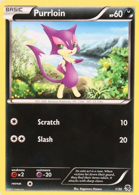 Chacripan, carte Pokémon TK5Z 001 — extension BW Trainer Kit Zoroark