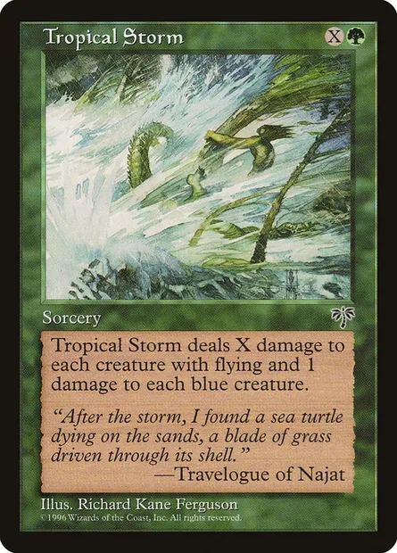 Tropical Storm, Magic card MIR 246 — Mirage set