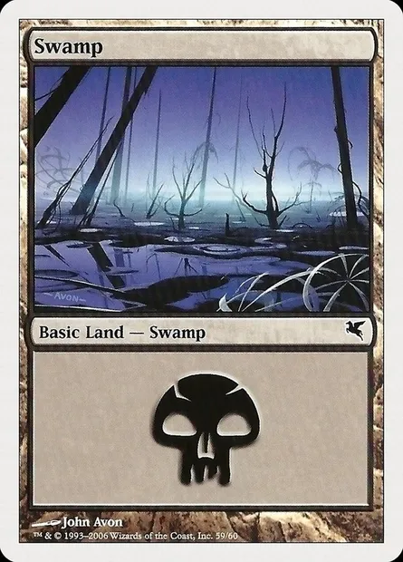 Swamp, Magic card PHUK 59 — Hachette UK set