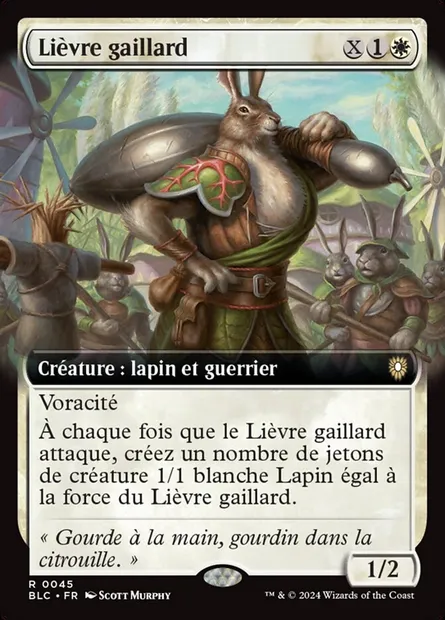 Lièvre gaillard, carte Magic BLC 45 — extension Bloomburrow Commander