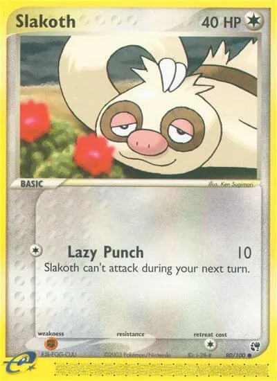 Slakoth, Pokémon card SS 80 — Sandstorm set