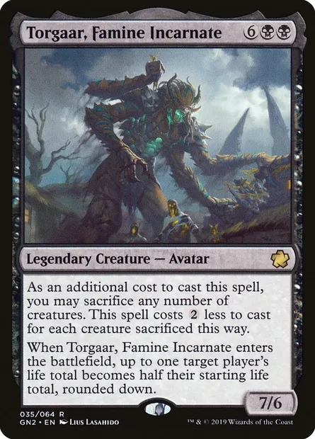 Torgaar, Famine Incarnate, Magic card GN2 35 — Game Night 2019 set