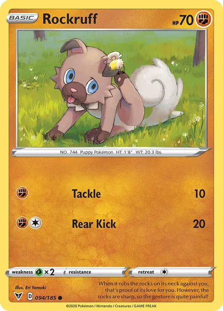 Rockruff, Pokémon card VIV 94 — Vivid Voltage set