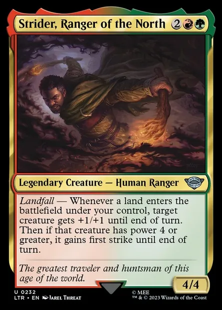 Strider, Ranger of the North, Magic card LTR 232 — The Lord of the Rings: Tales of Middle-earth set