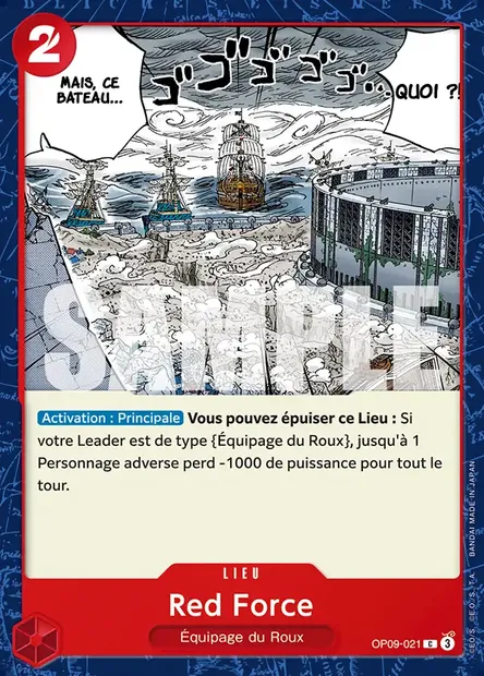Red Force, carte One Piece OP09-021 — extension LES NOUVEAUX EMPEREURS