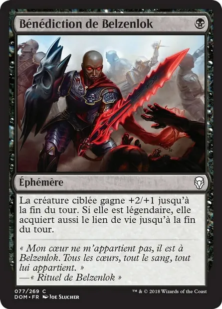 Bénédiction de Belzenlok, carte Magic DOM 77 — extension Dominaria