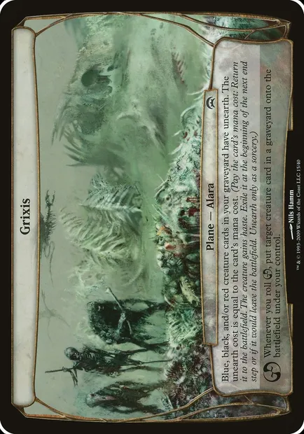 Grixis, carte Magic OHOP 15 — extension Planechase Planes