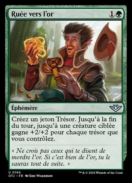 Ruée vers l'or, carte Magic OTJ 166 — extension Outlaws of Thunder Junction