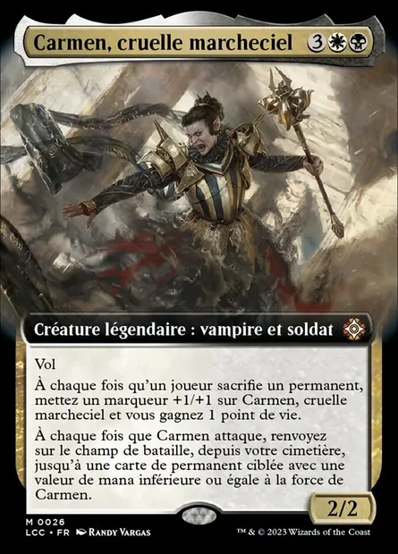 Carmen, cruelle marcheciel, carte Magic LCC 26 — extension The Lost Caverns of Ixalan Commander