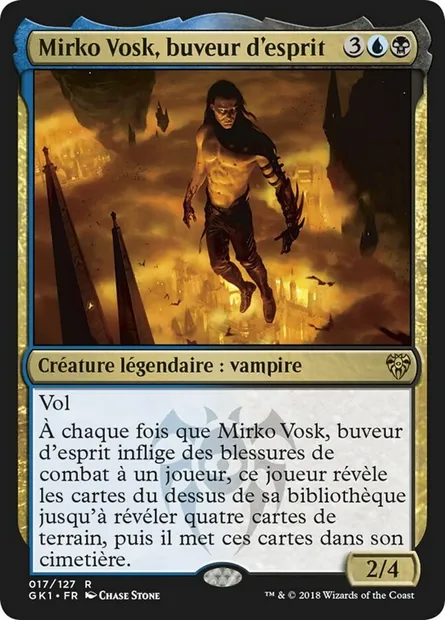 Mirko Vosk, buveur d'esprit, carte Magic GK1 17 — extension GRN Guild Kit