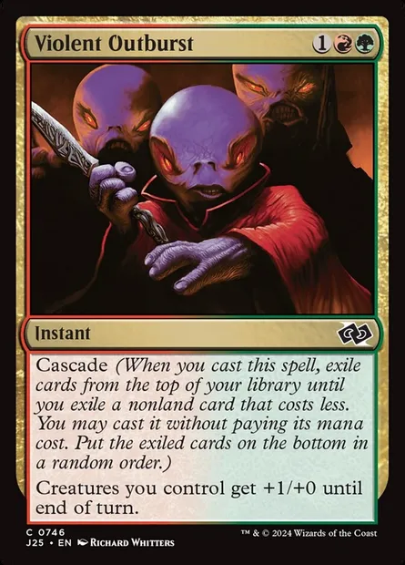 Violent Outburst, Magic card J25 746 — Foundations Jumpstart set