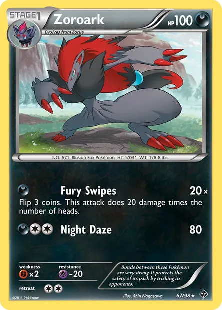 Zoroark, Pokémon card EPO 67 — Emerging Powers set